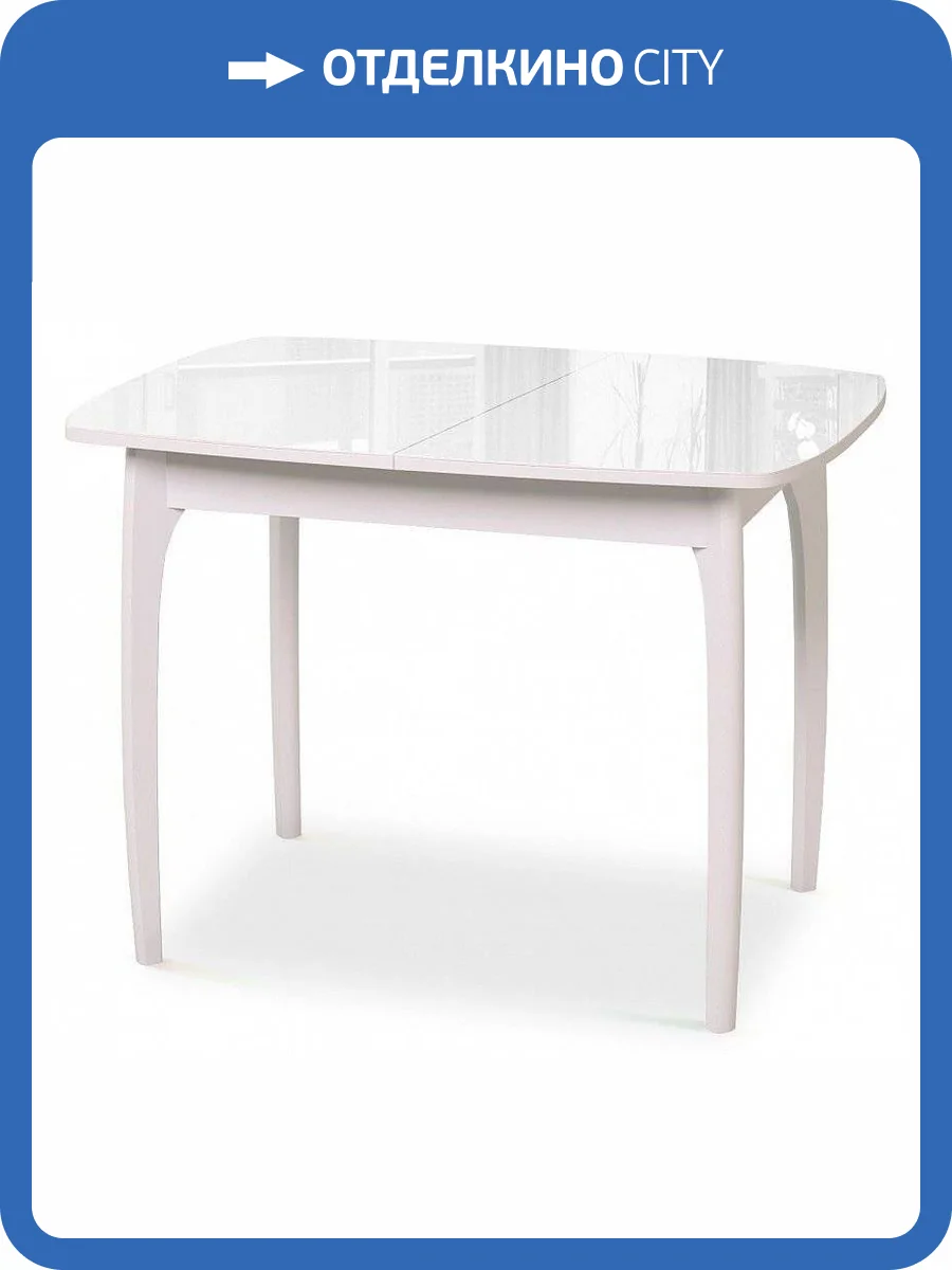 Стол Дик M40 00-00060580 белый/стекло белое optiwhite фото 2