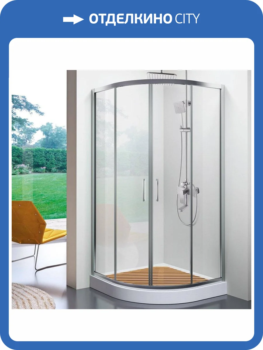 Душевой уголок Cerutti Spa Viva 100 100x100, профиль хром фото 6