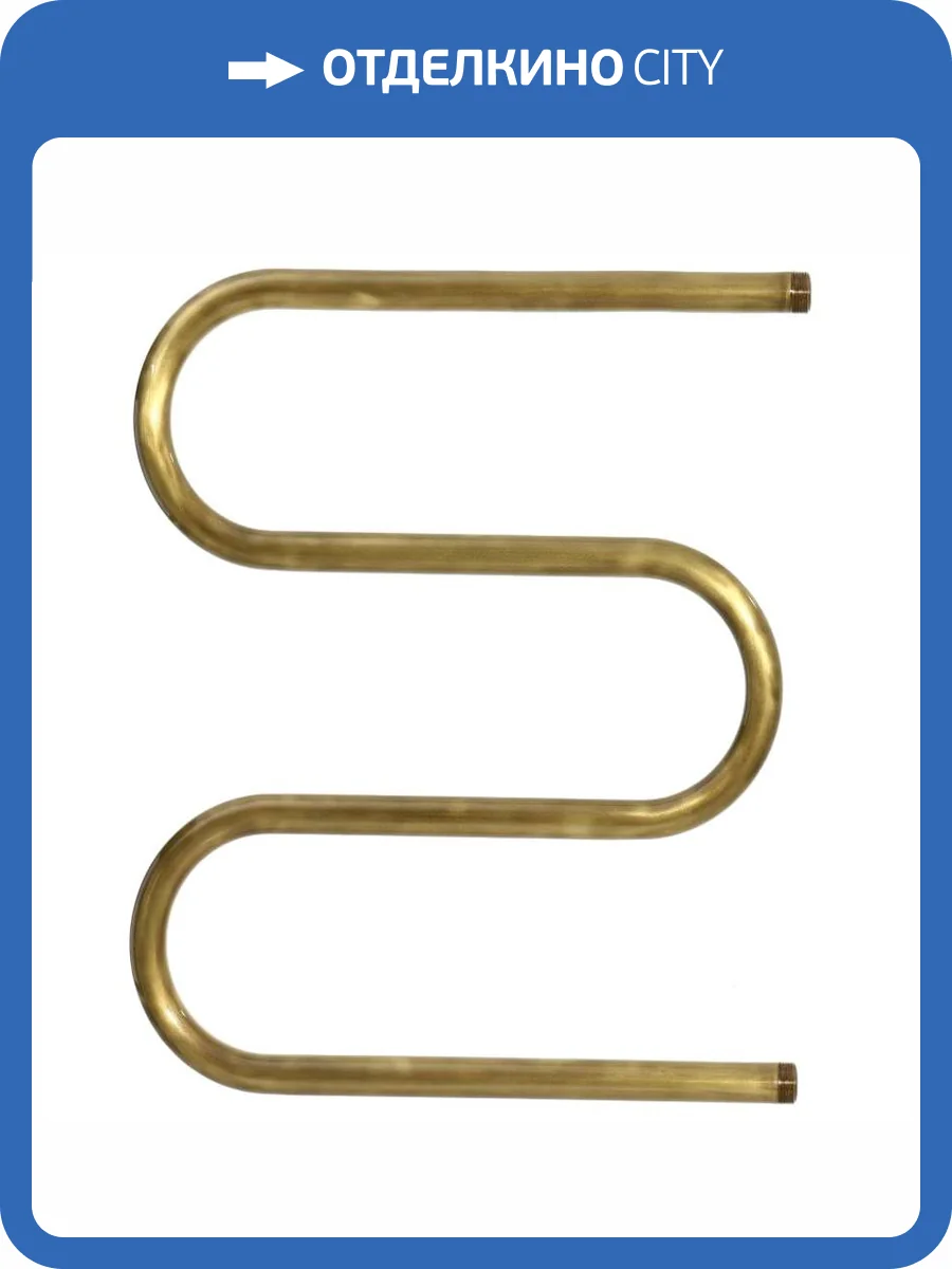 Полотенцесушитель водяной Ника Simple М-обр. 60/40 без полки, бронза фото 4