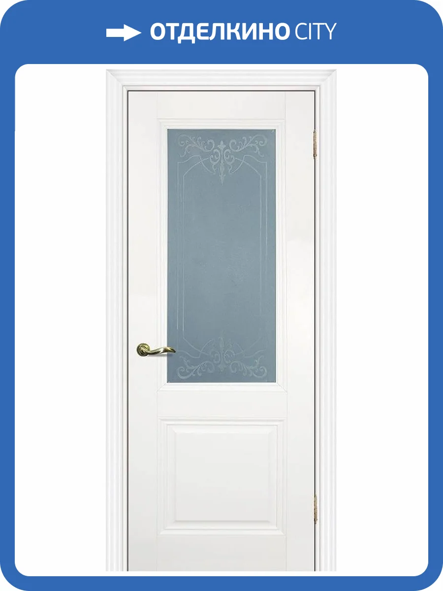 Межкомнатная дверь Profilo Porte экошпон PSC-27, остекленная, белый 700x2000 фото 2