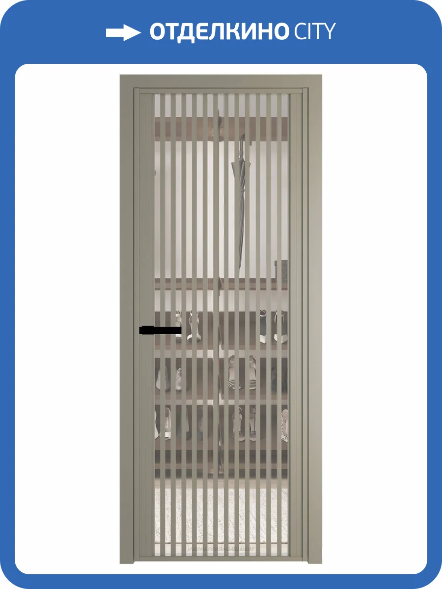 Межкомнатная дверь Profil Doors 3 AGP цвет профиля Никель матовый, стекло безопасное 6 мм комфорт нейтрал 800x2000 фото 2