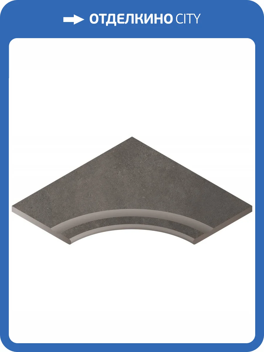 Бордюр Italon Миллениум X2 620090000750 Бортик Блэк С Выемкой Угловой Закругленный 60x60 фото 3