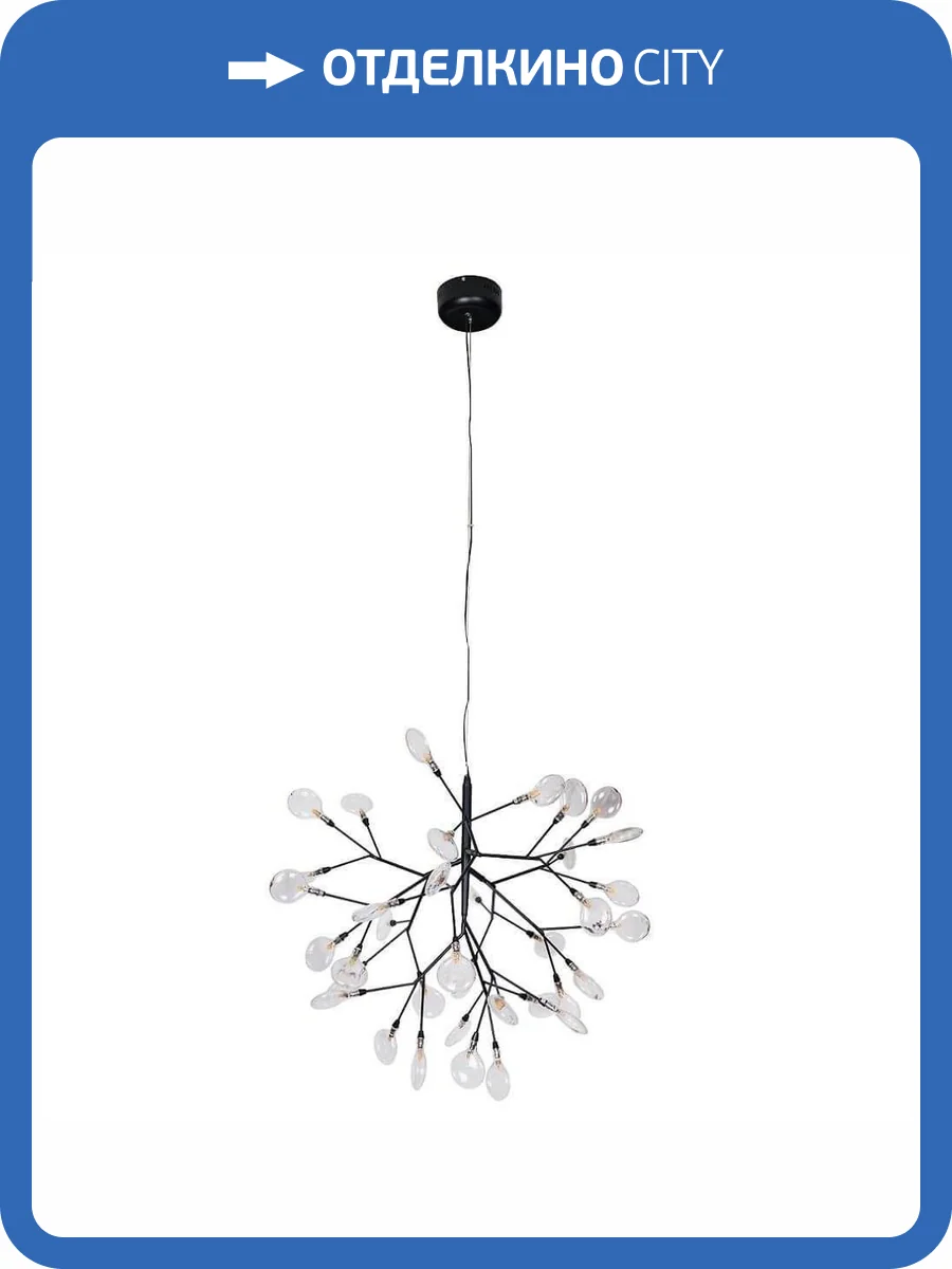 Подвесная люстра Crystal Lux Evita SP36 Black/Transparent фото 2