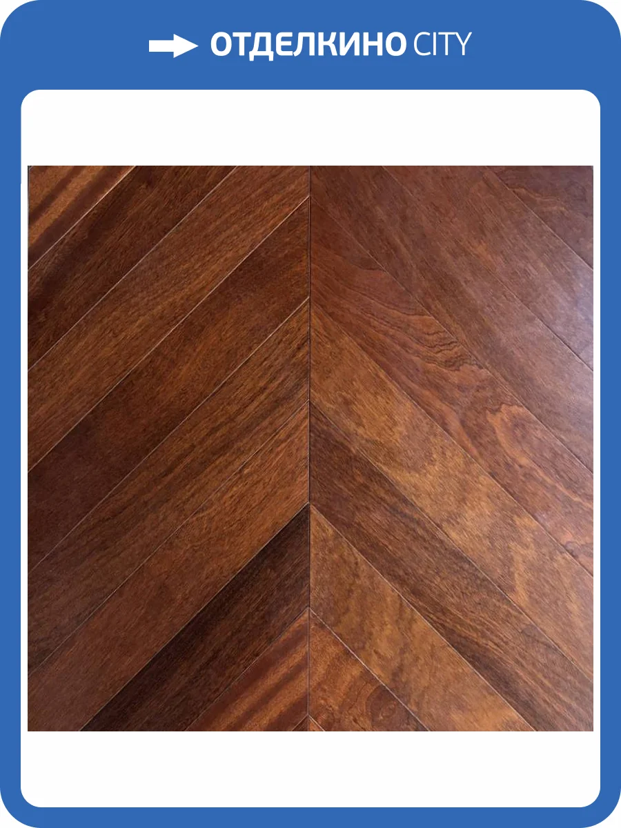 Двухслойная инженерная доска Wood Bee Chevron Сапели 510x92x12 фото 2