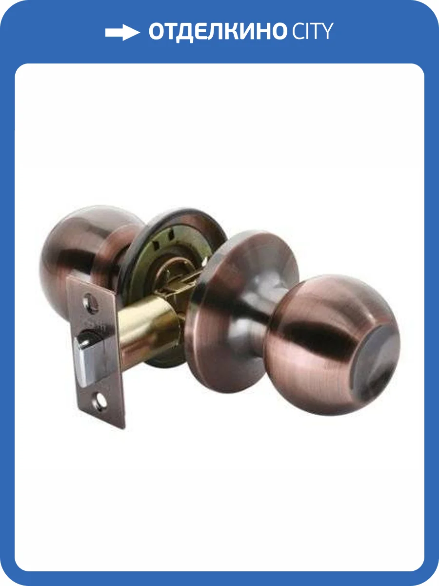 Дверная ручка Rucetti HK-01 AC Без фиксатора античная медь фото 2