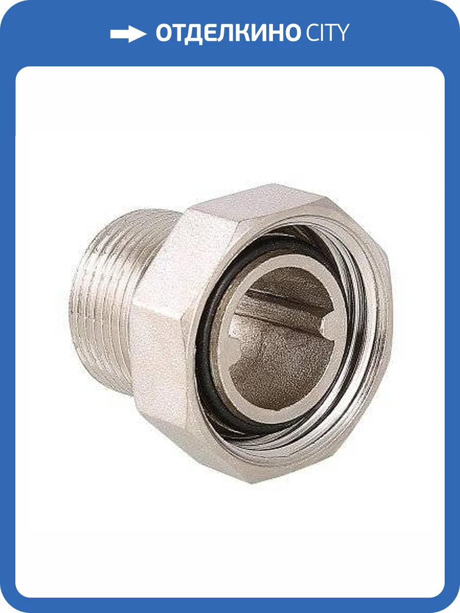 Сгон VALTEC 3/4 х 1 с накидной гайкой наружная резьба, никелированная латунь фото 4