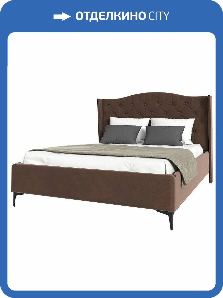 Кровать 1400х2000 НК-Мебель Tango 72306793 Коричневый 135x161x220.5 фото 2