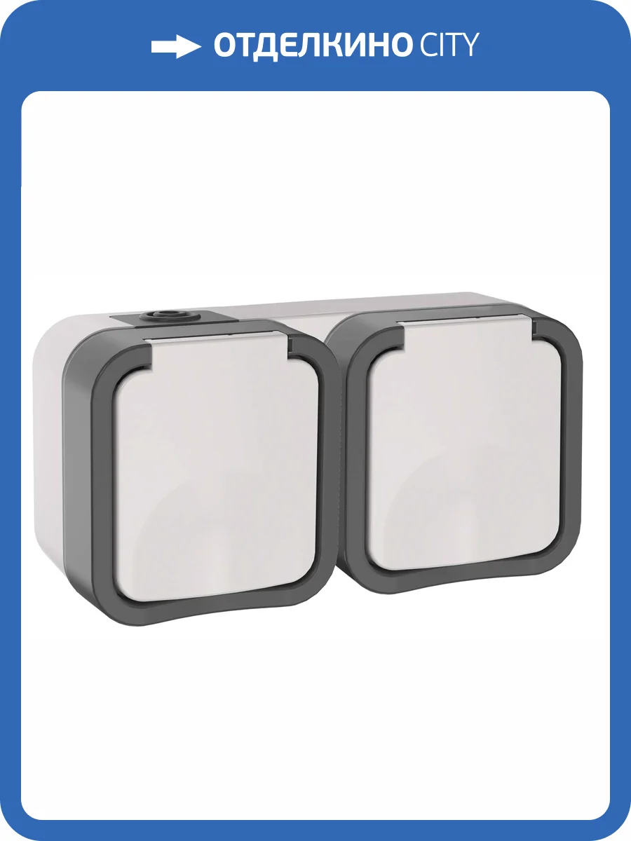 Розетка 2-местная IEK Tors TS-R26-16-55-G-K41 белый фото 3