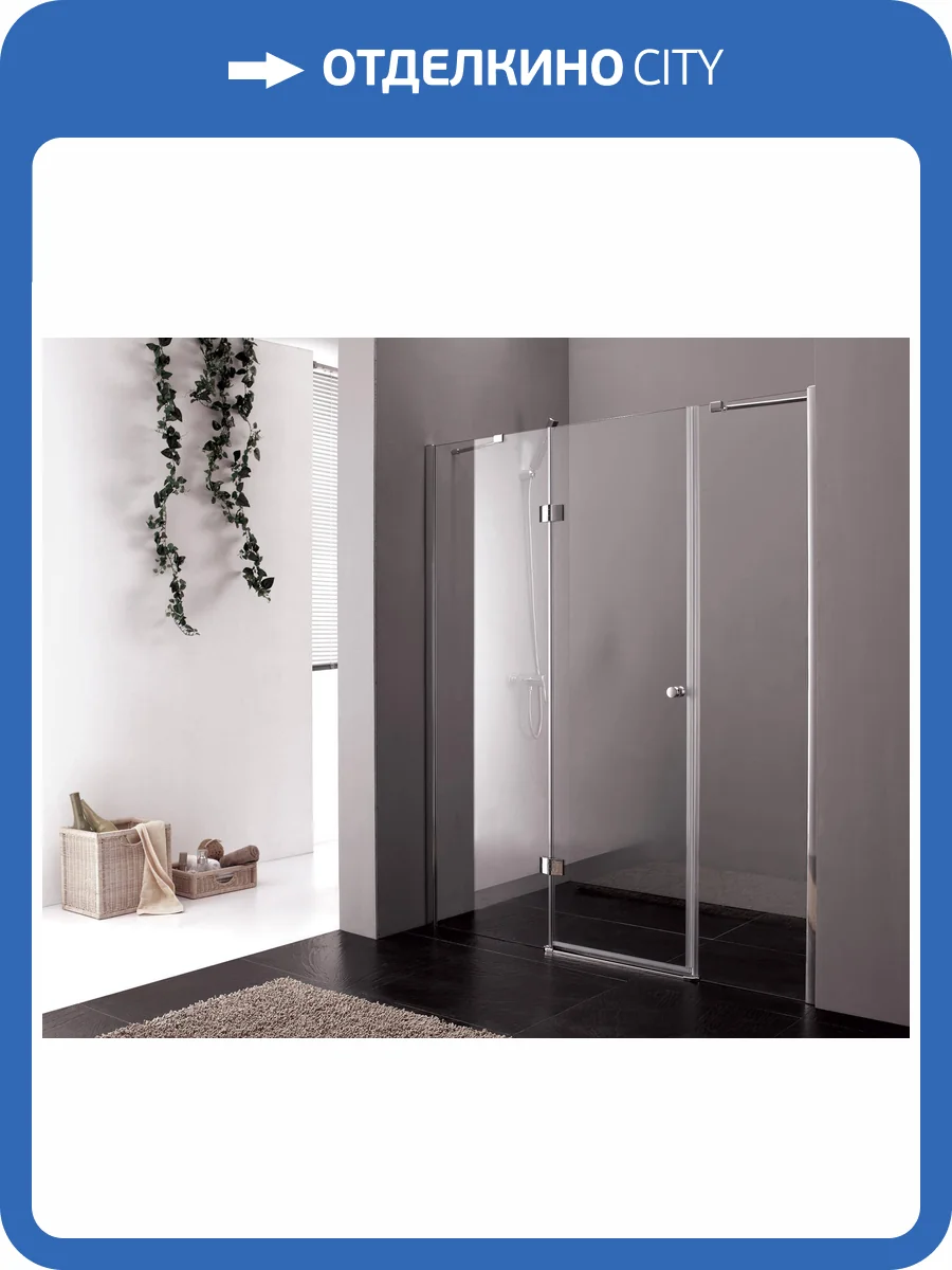 Душевая дверь в нишу Cezares VERONA-W-B-13-60+60/30-C-Cr профиль хром, стекло прозрачное, 150x195 фото 4