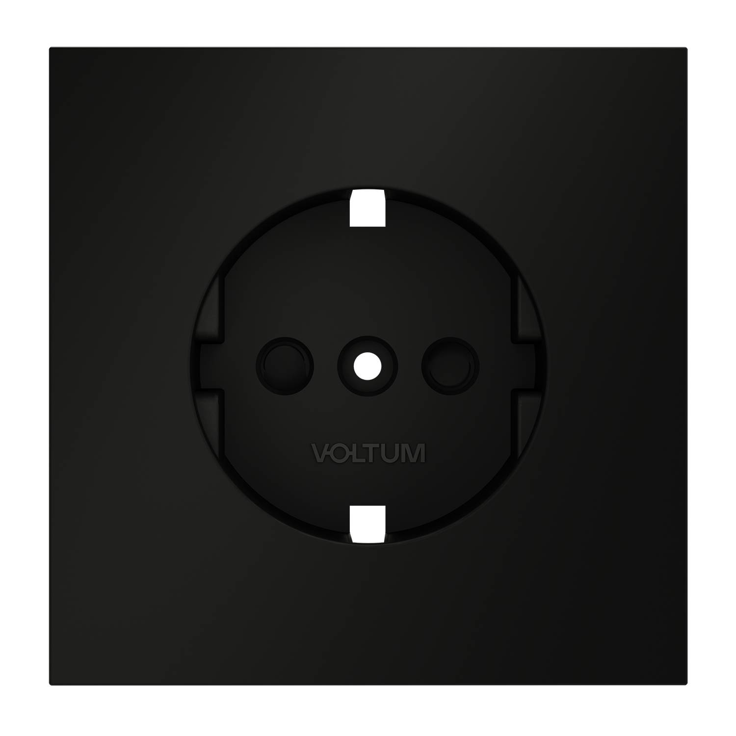 Лицевая панель для розетки с заземлением и шторками Voltum S70 VLS000708 черный фото 2