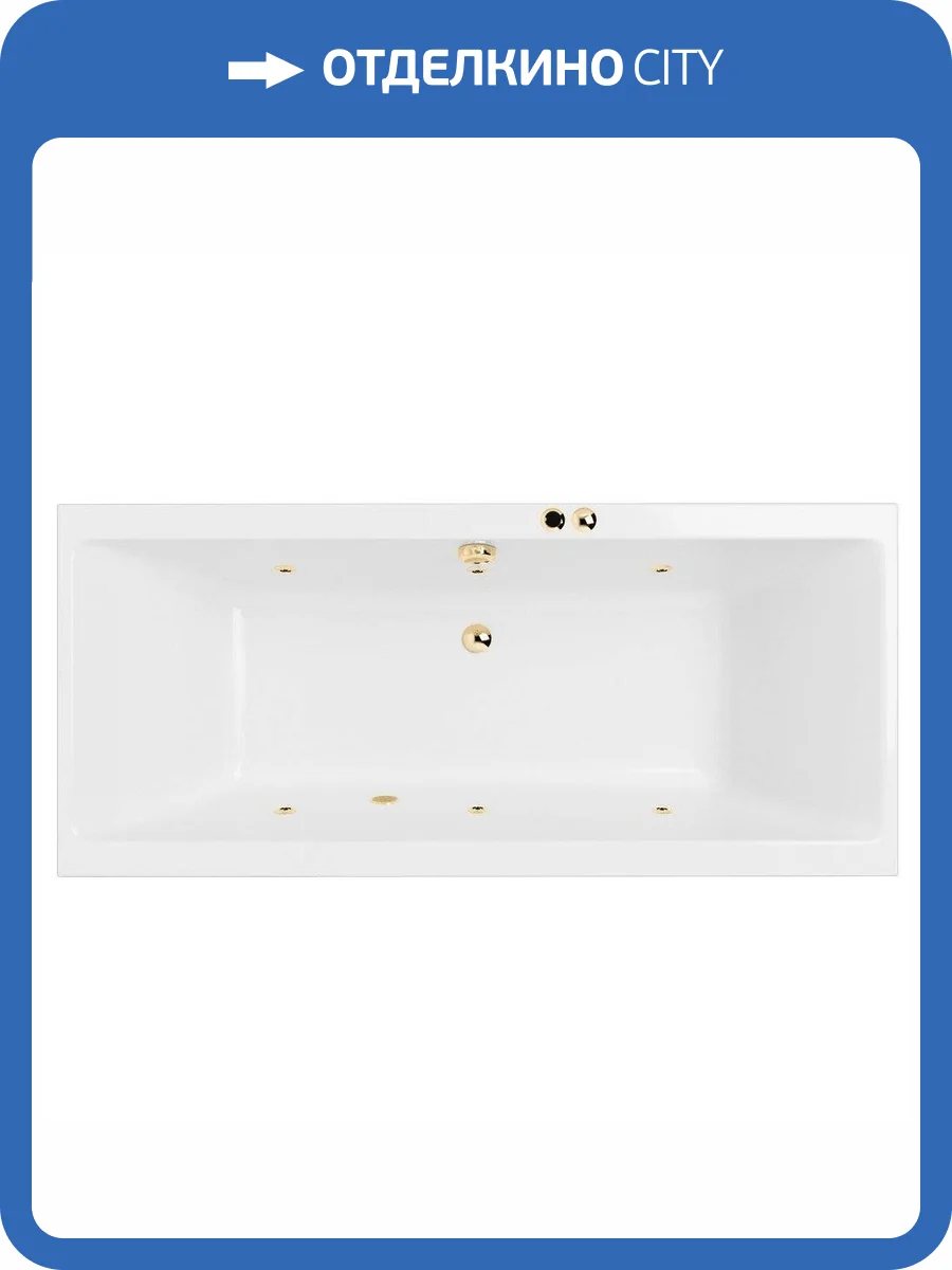 Акриловая ванна Excellent Pryzmat Slim SOFT WAEX.PRY17S.SOFT.GL 170x75 золото фото 4