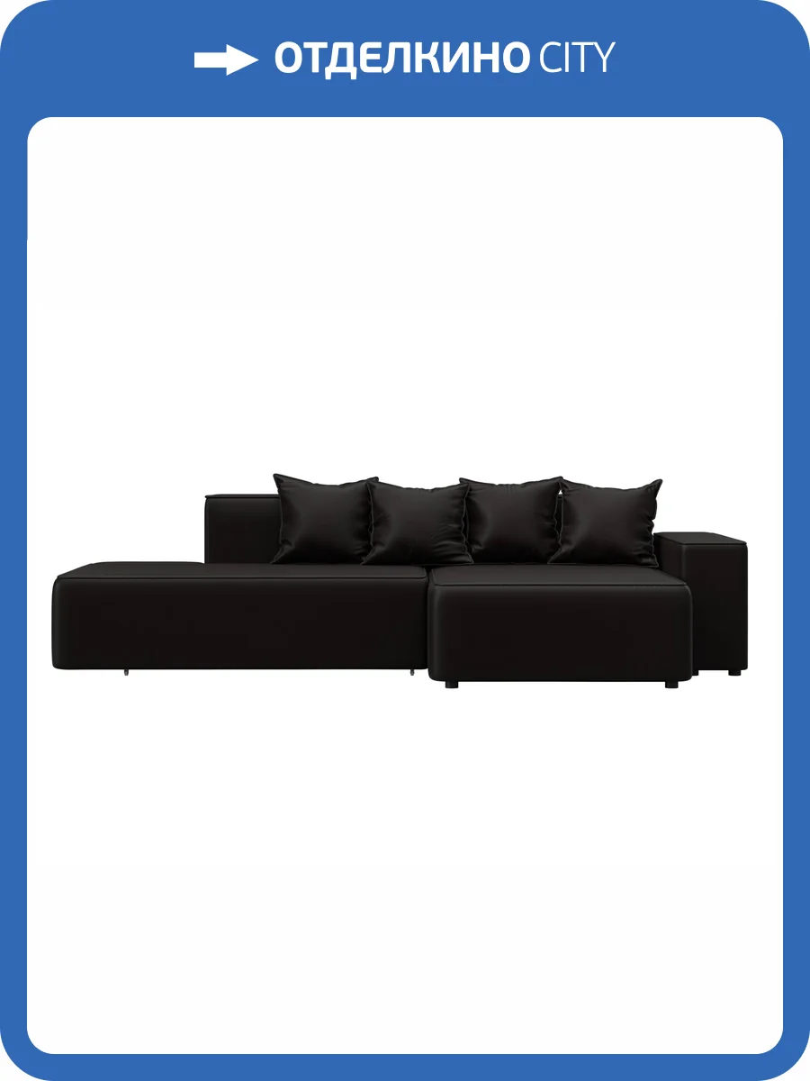 Диван угловой Лига Диванов Лига-079 129817 GRIFON 12 коричневый, угол правый фото 9