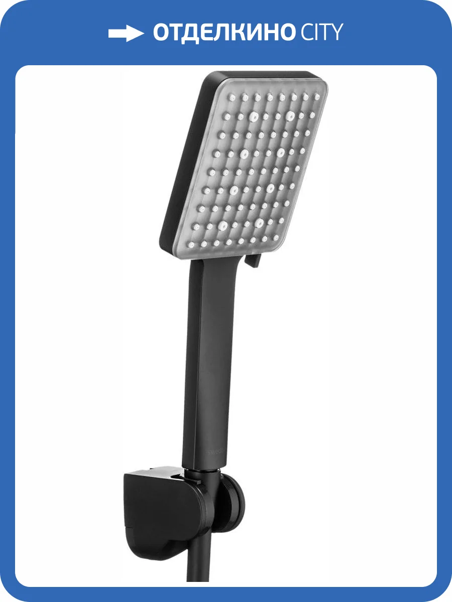 Душевой гарнитур Swedbe Hermes 5134B черный матовый фото 7