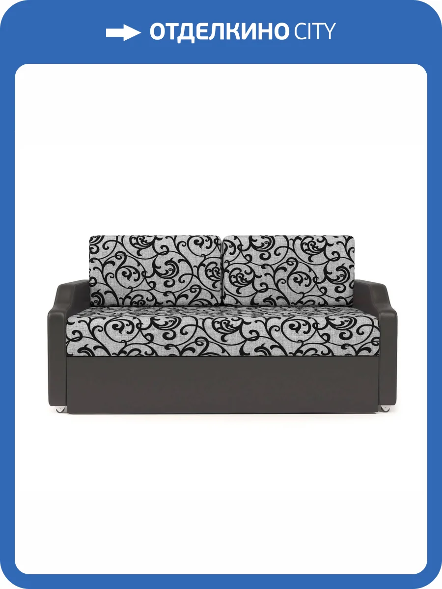 Кушетка Шарм-Дизайн Малыш 1910328 шенилл узоры+экокожа коричневый фото 3
