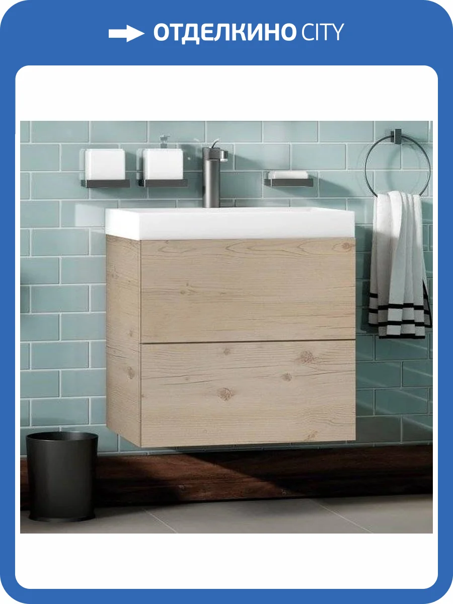 Тумба с раковиной Art&Max Verona-Push 60 гаскон пайн светлый фото 4