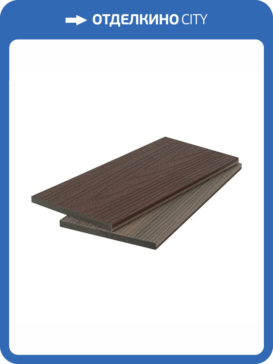 Универсальная доска Polivan Group Nusadua 3D Wood Premium Chocolate Mix + Snow Mix ДПК двухсторонняя 2900x140x11 фото 3