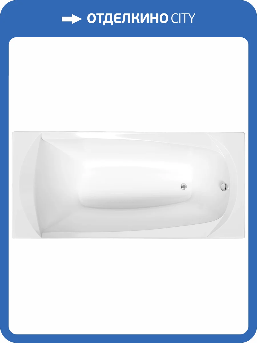 Акриловая ванна Creto Elegia 29-15070 белая, без каркаса, 150x70 фото 5