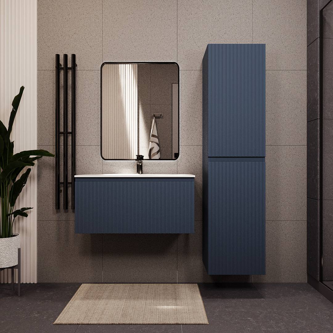 Тумба с раковиной Terminus Vatikan VAT10801703101O серый шёлк, 80x38 фото 2