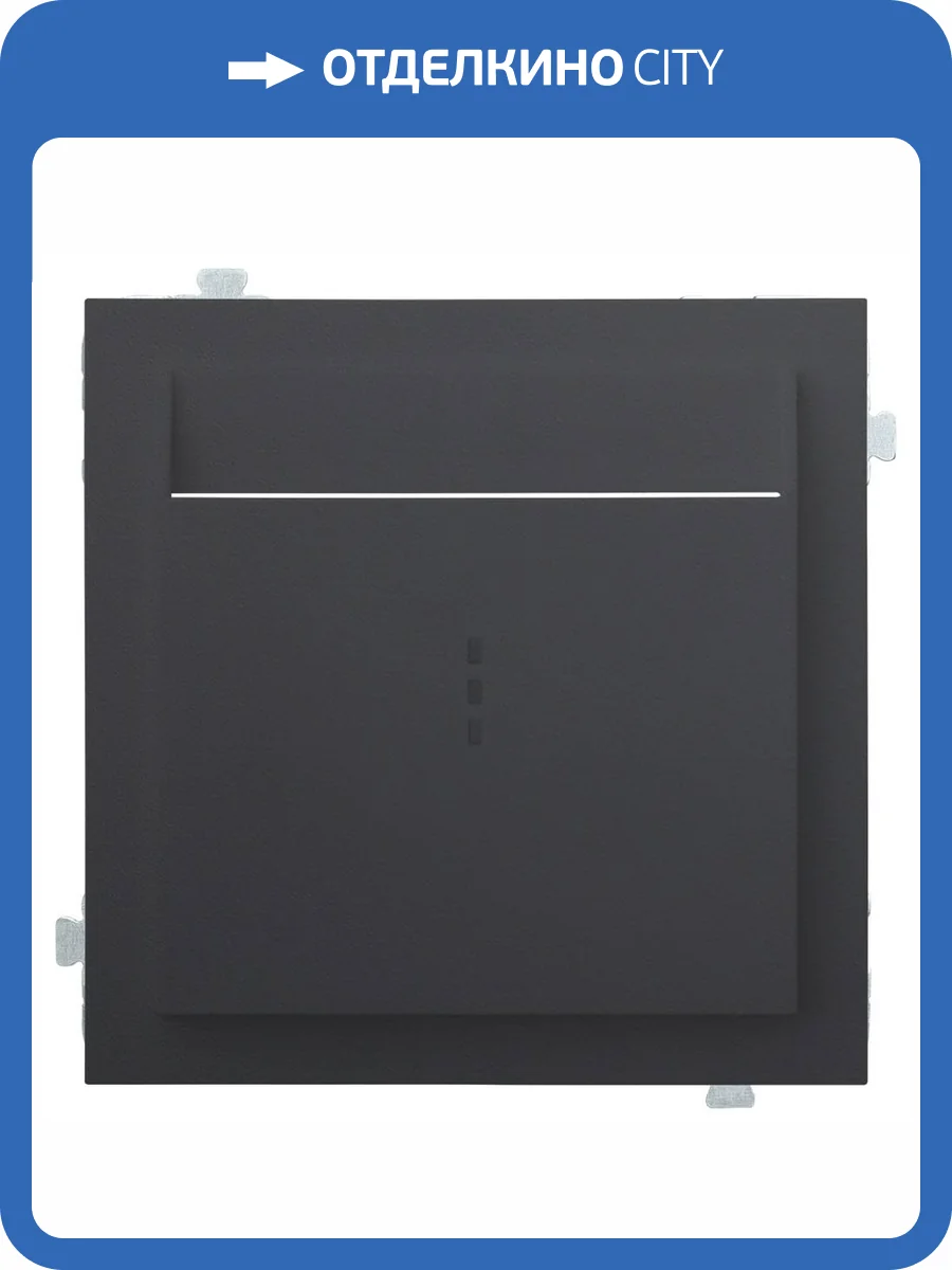 Лицевая панель для карточного выключателя Rikett 35731 MB черный сатин фото 2