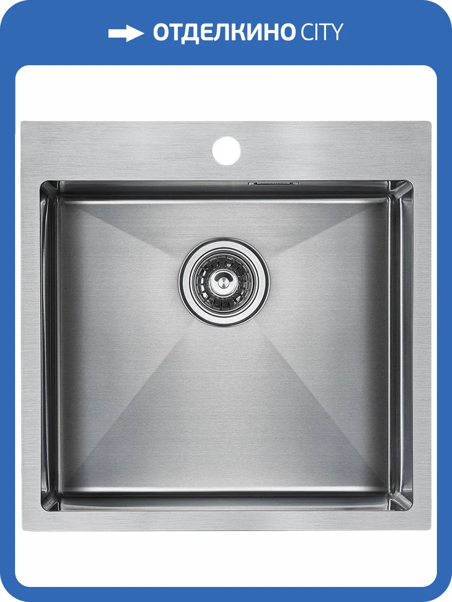 Мойка кухонная Paulmark Velten PM905151-BS брашированная нержавеющая сталь фото 6