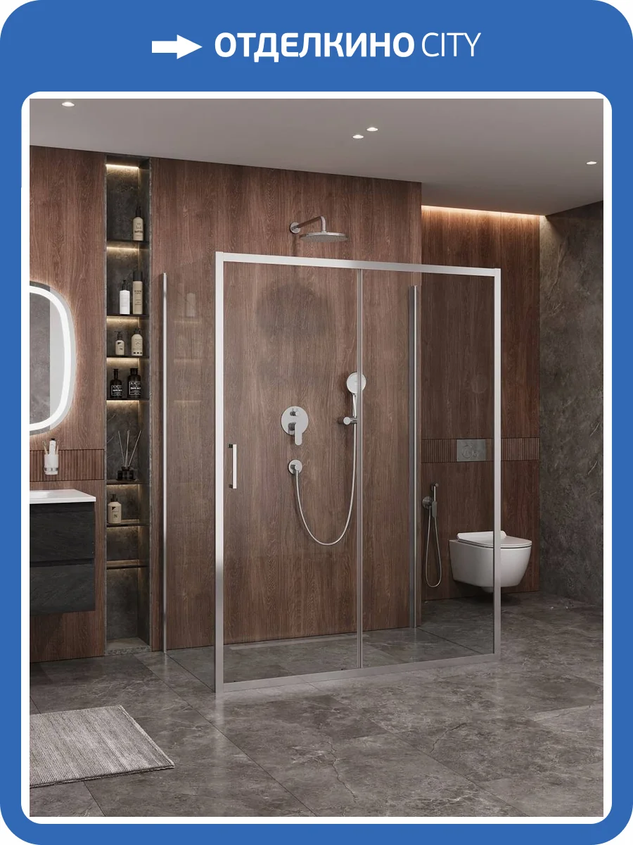 Душевой уголок Cezares MOLVENO-AH-12-140/80-C-Cr-IV профиль хром, стекло прозрачное, 140x80x195 фото 7