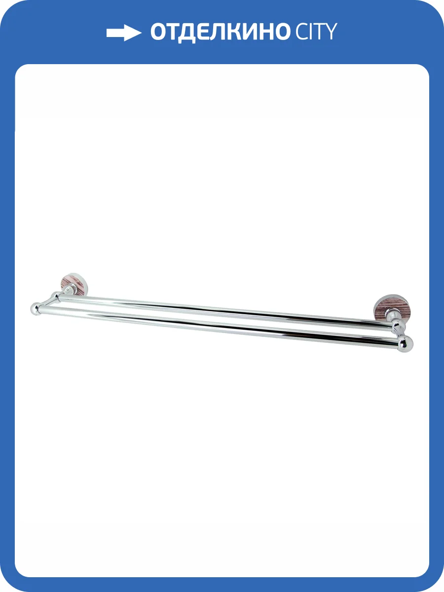 Полотенцедержатель Wasserkraft Regen K-6940 двойной, хром фото 5