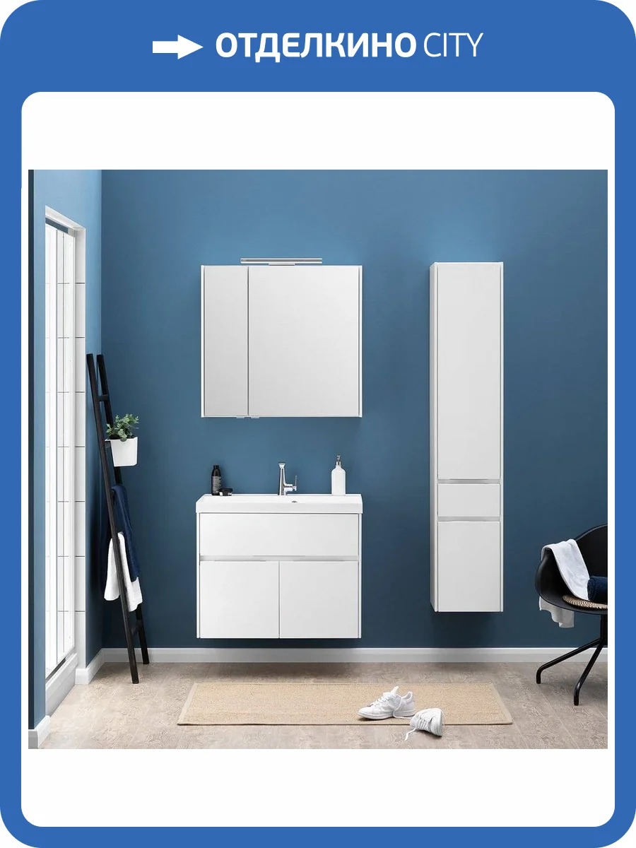 Мебель для ванной Aquanet Латина 80 белая фото 14