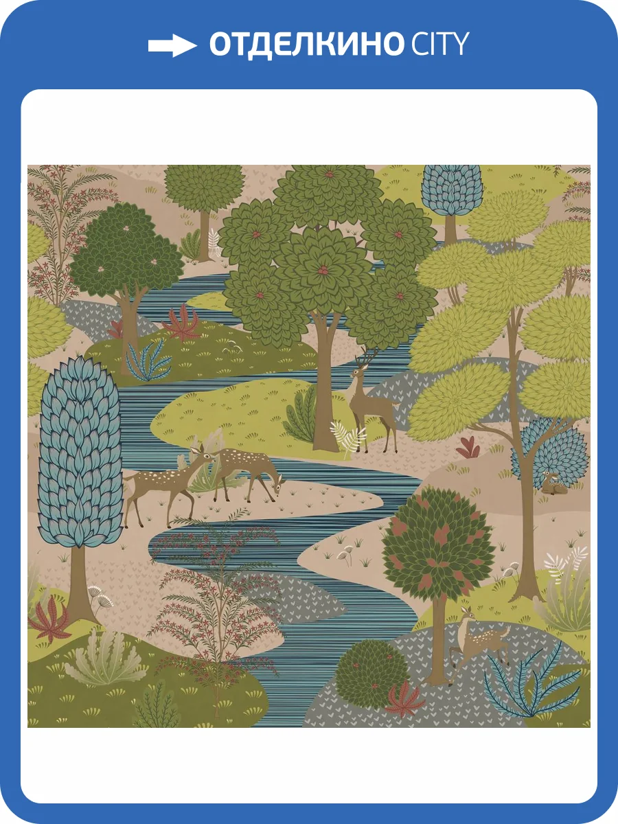 Бесшовные Eco обои Ortograf Serenity 34912 Олени на природе Шелк OE-H фото 2