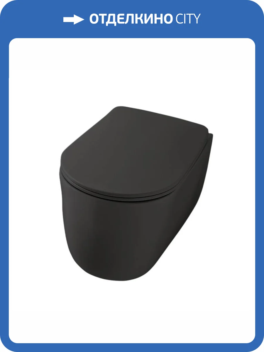Унитаз подвесной Kerasan Nolita 531531 безободковый, черный матовый фото 6