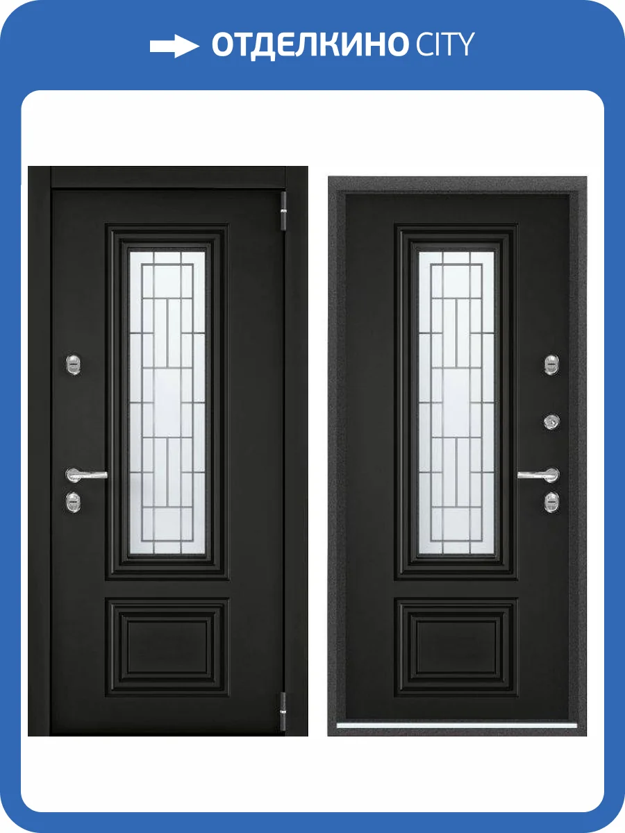 Входная стальная дверь Torex SNEGIR PRO-C PP 2681681 ЛКП Насыщеный чёрный/ЛКП Насыщеный чёрный 2000x880 фото 2
