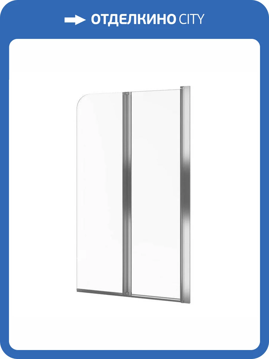 Шторка для ванны EXCELLENT Fliper 80 см (хром) правая фото 4