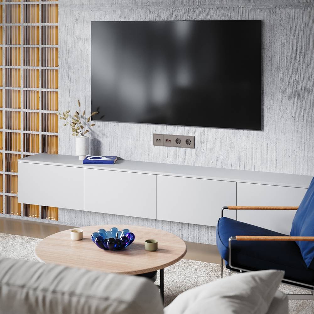 Лицевая панель для ТВ-розетки+Ethernet RJ45 Voltum S70 VLS002714 капучино фото 6