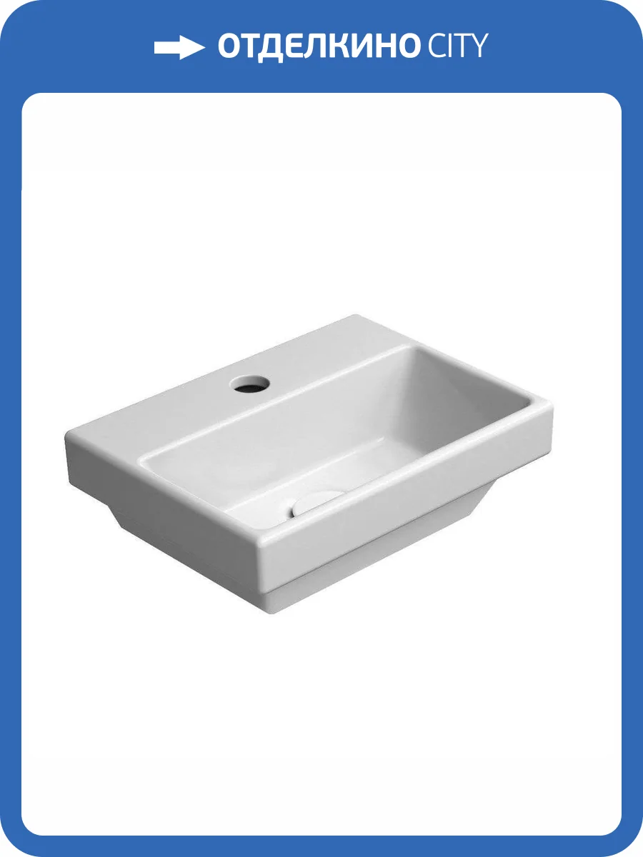 Раковина GSI Norm 8650111 35 см, белая глянцевая фото 4