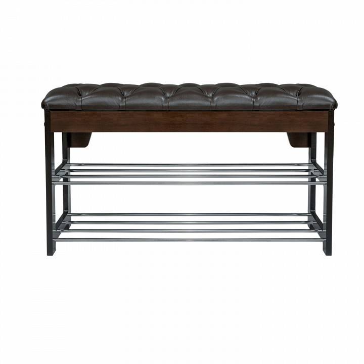 Банкетка-стеллаж для обуви Leset Грейс 2100949000005 Коричневый Oregon perlamutr 120 фото 3