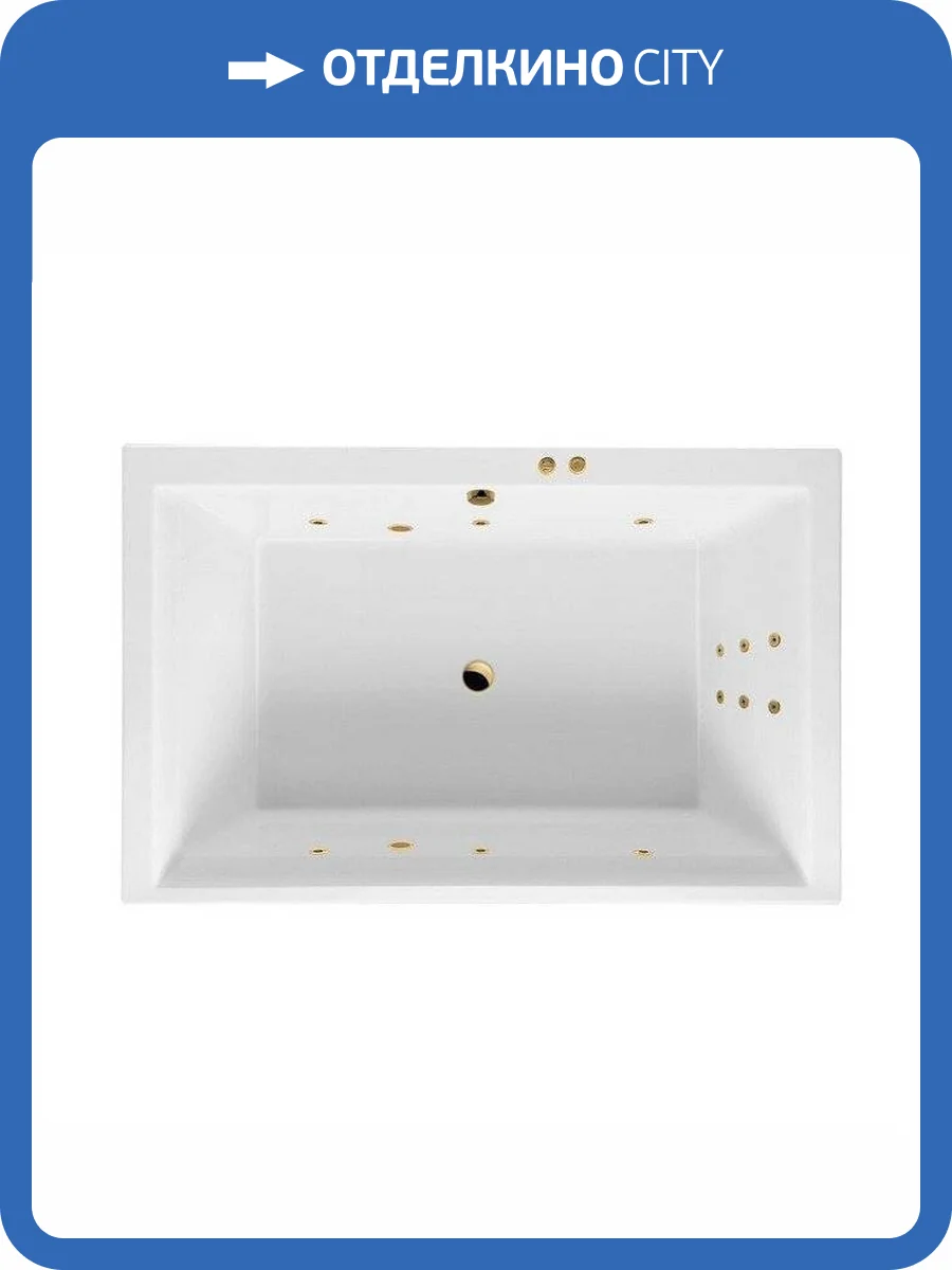 Акриловая ванна Excellent Crown Lux LINE WAEX.CRO19.LINE.GL 190x120 золото фото 4