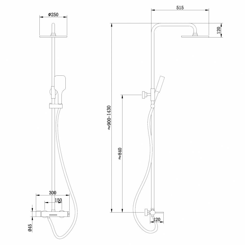 Душевая стойка Abber Emotion AF8816WL с изливом, белая матовая фото 4