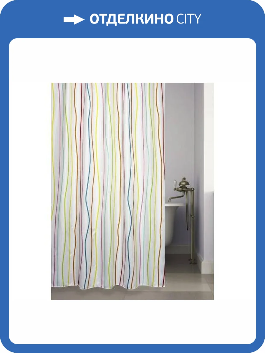 Штора для ванной Bath Plus Gorgeous Stripe ch-21295 180x180, разноцветный фото 2