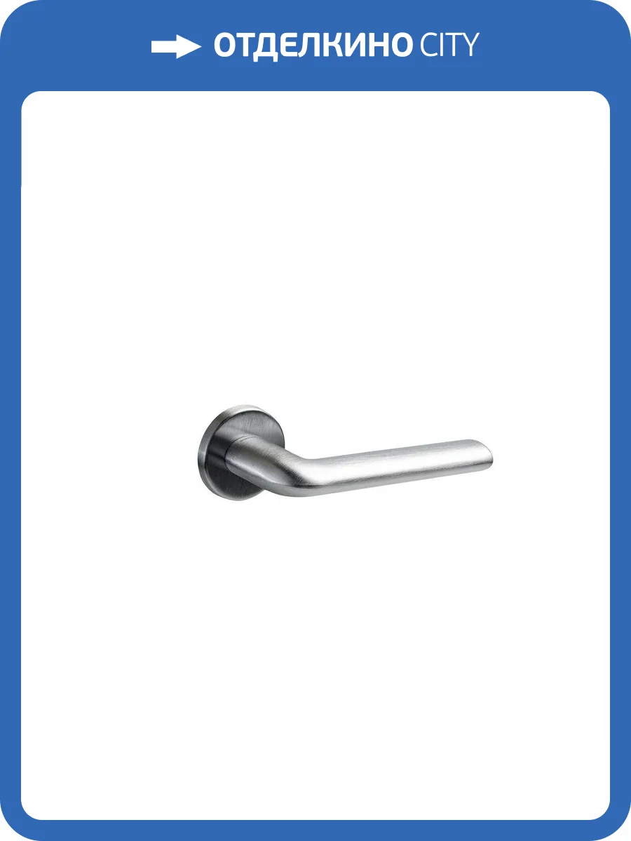 Дверная ручка Profil Doors Stilo на розетке RO02 хром матовый (комплект из 2 шт) фото 2