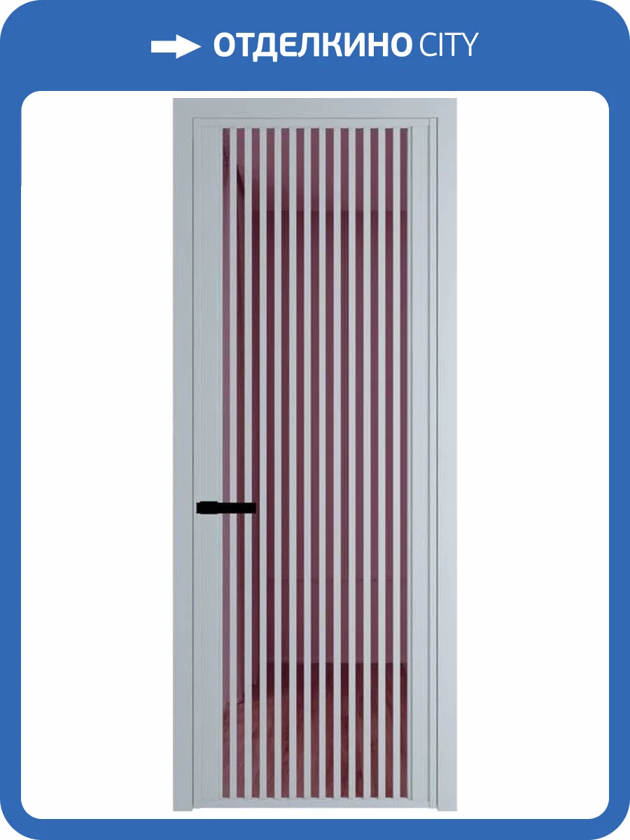 Межкомнатная дверь Profil Doors 3 AGP цвет профиля Серебро, стекло безопасное 6 мм фиолетовое шпион 800x2000 фото 2