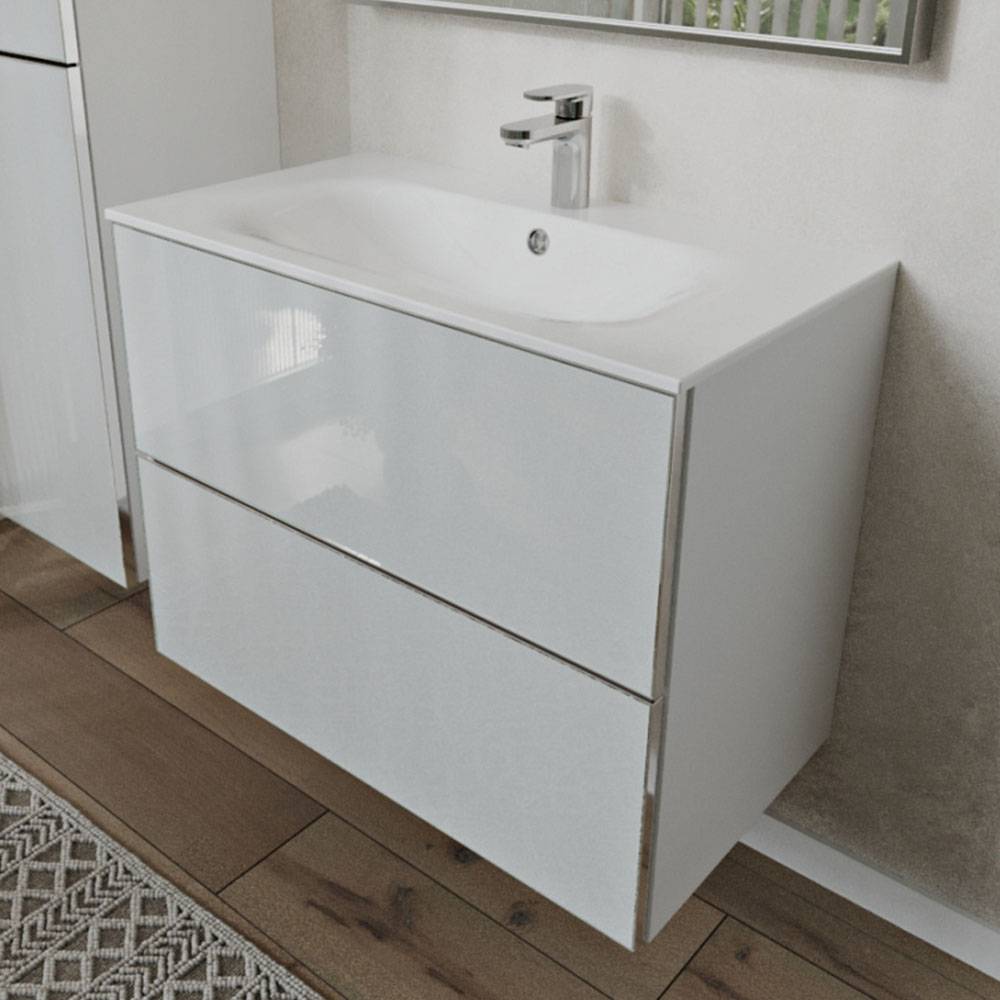 Тумба с раковиной Terminus Vega VEG10802900301OSL белый, 80x62