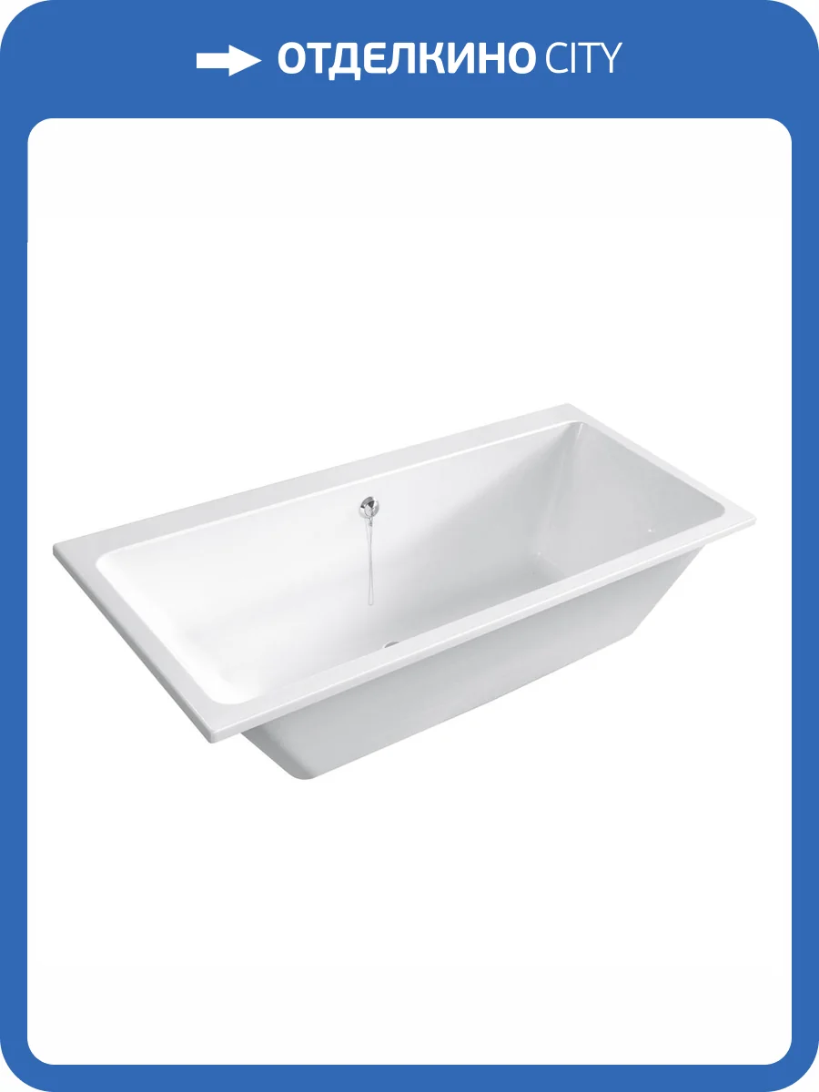 Ванна из искусственного камня Belux Юлия ВЮ-1700 4810924271419 без каркаса, белая глянцевая фото 5