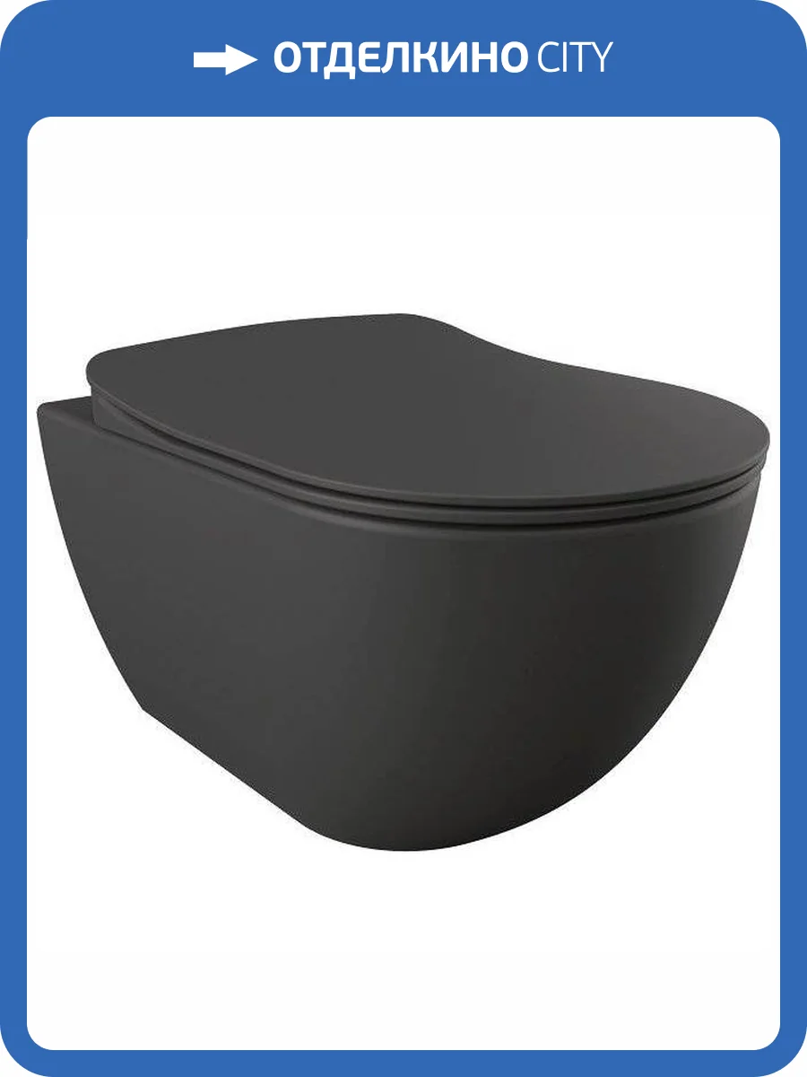 Унитаз подвесной Creavit Free FE322.60100 антрацит фото 6