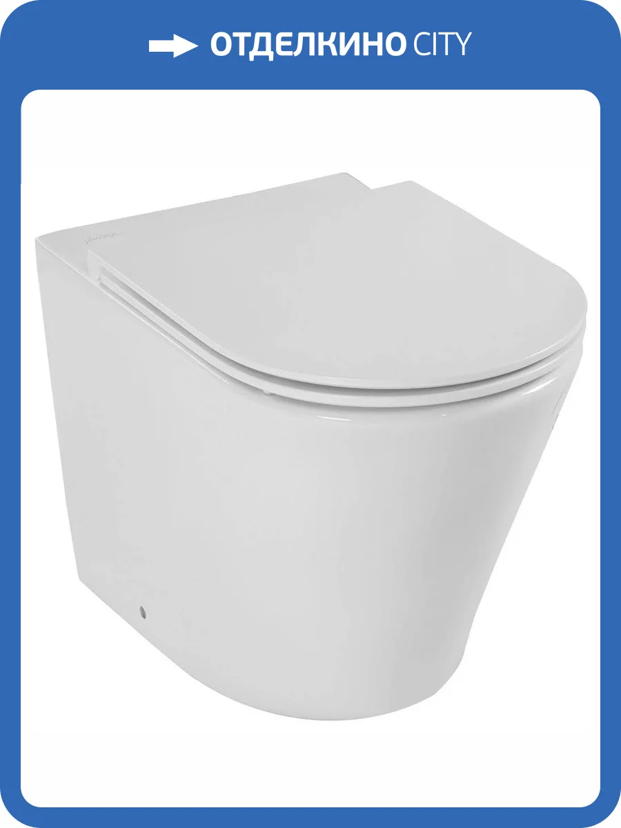 Унитаз приставной Jacob Delafon Rodin+ EDAA102-00 с крышкой-сиденьем фото 8