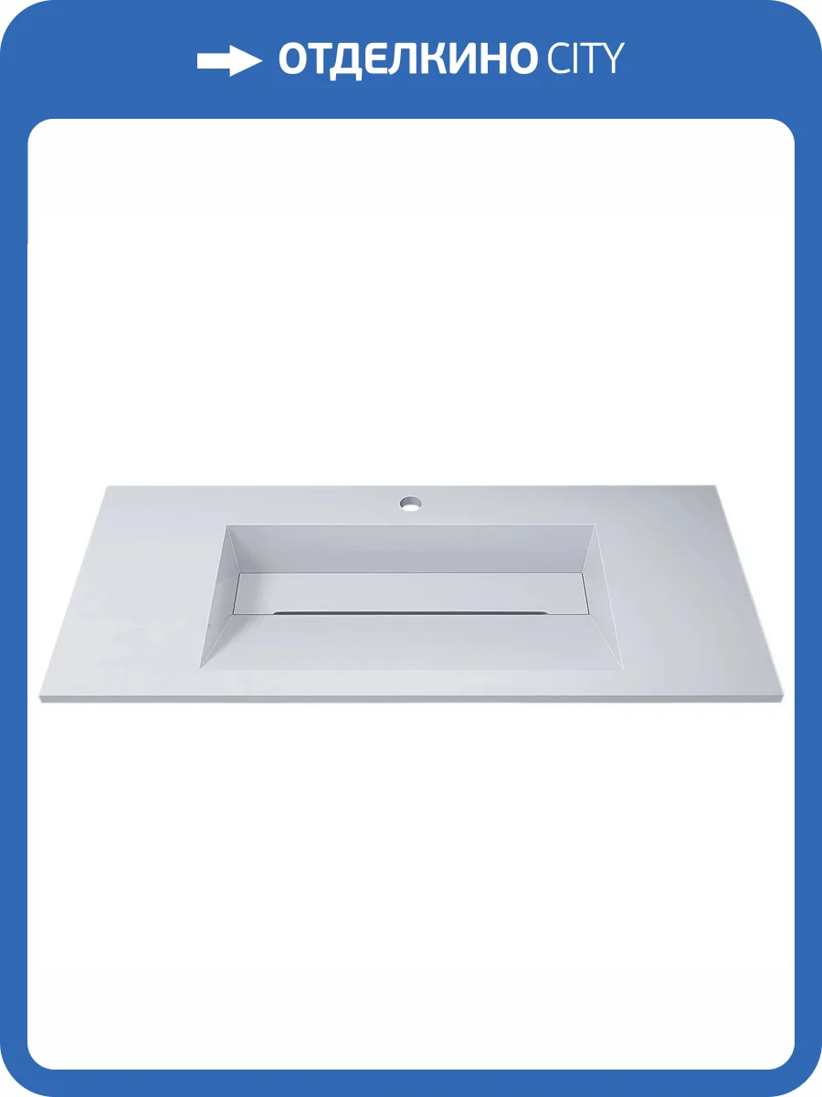 Раковина Uperwood Next RNext100wg 100 см, белая глянцевая фото 6