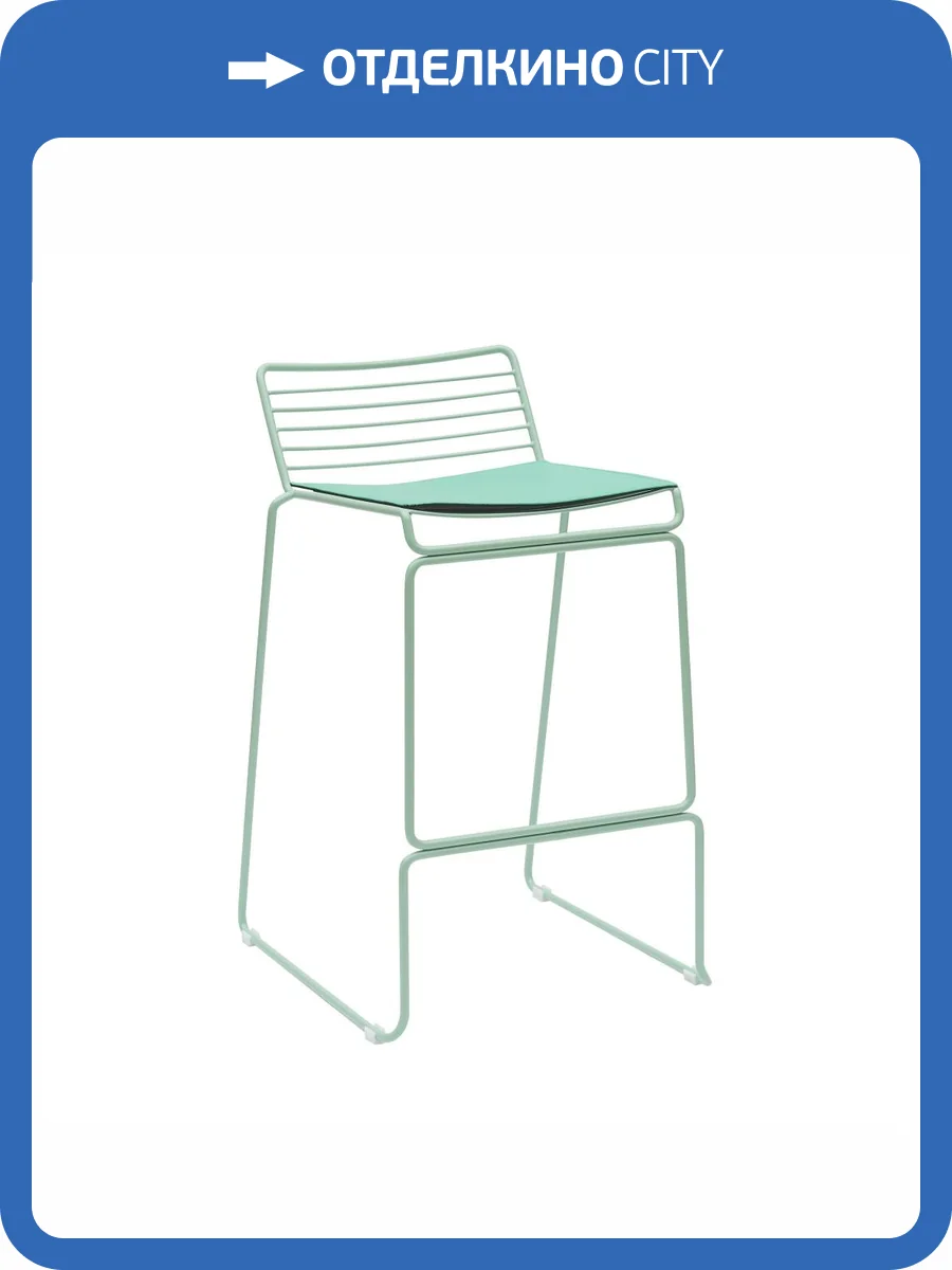 Стул полубарный Stool Group Danny DN-S26 green зеленый, с подушкой фото 8