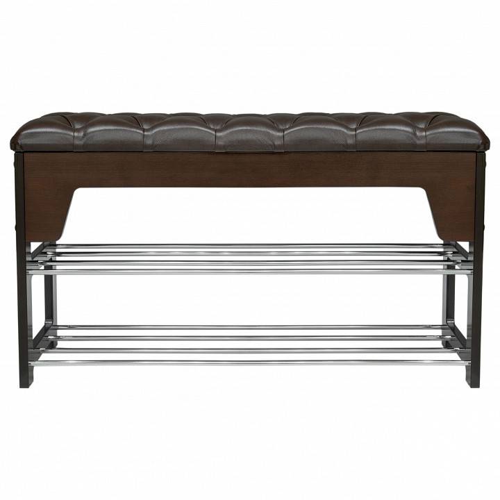 Банкетка-стеллаж для обуви Leset Грейс 2100949000005 Коричневый Oregon perlamutr 120 фото 2