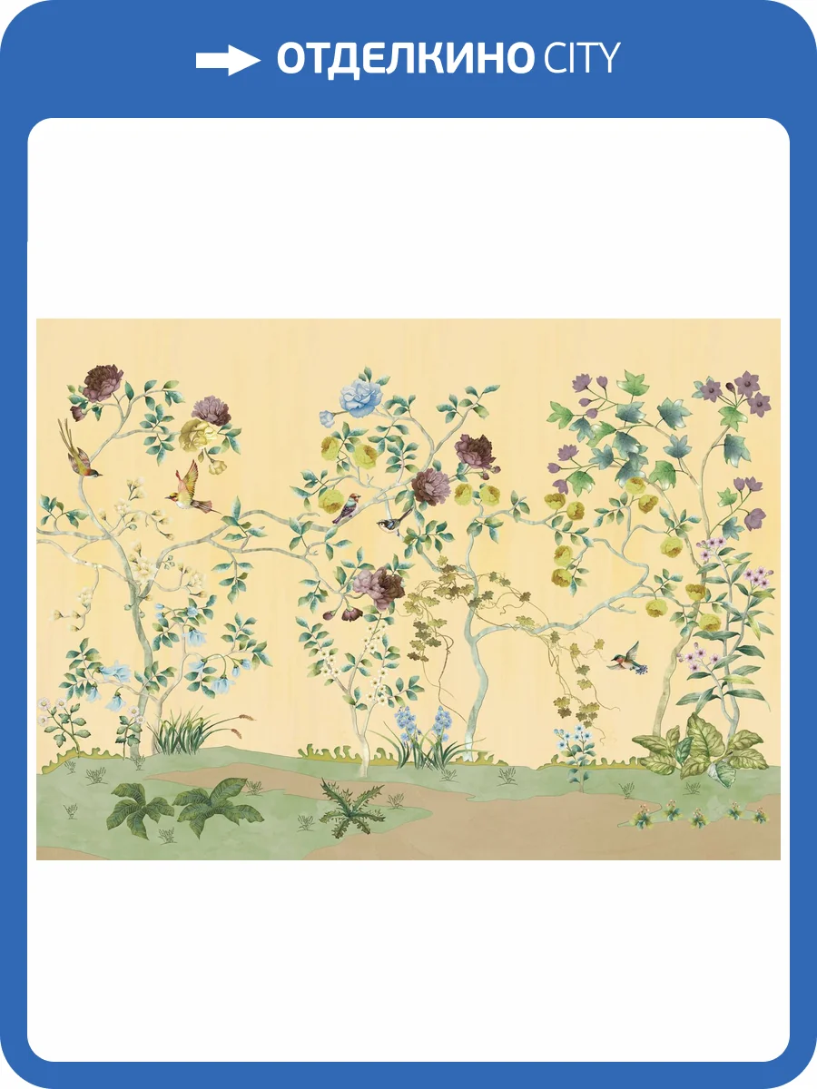 Бесшовные Eco обои Ortograf Flora 31130 Darleen beige Ворс ОЕ фото 2