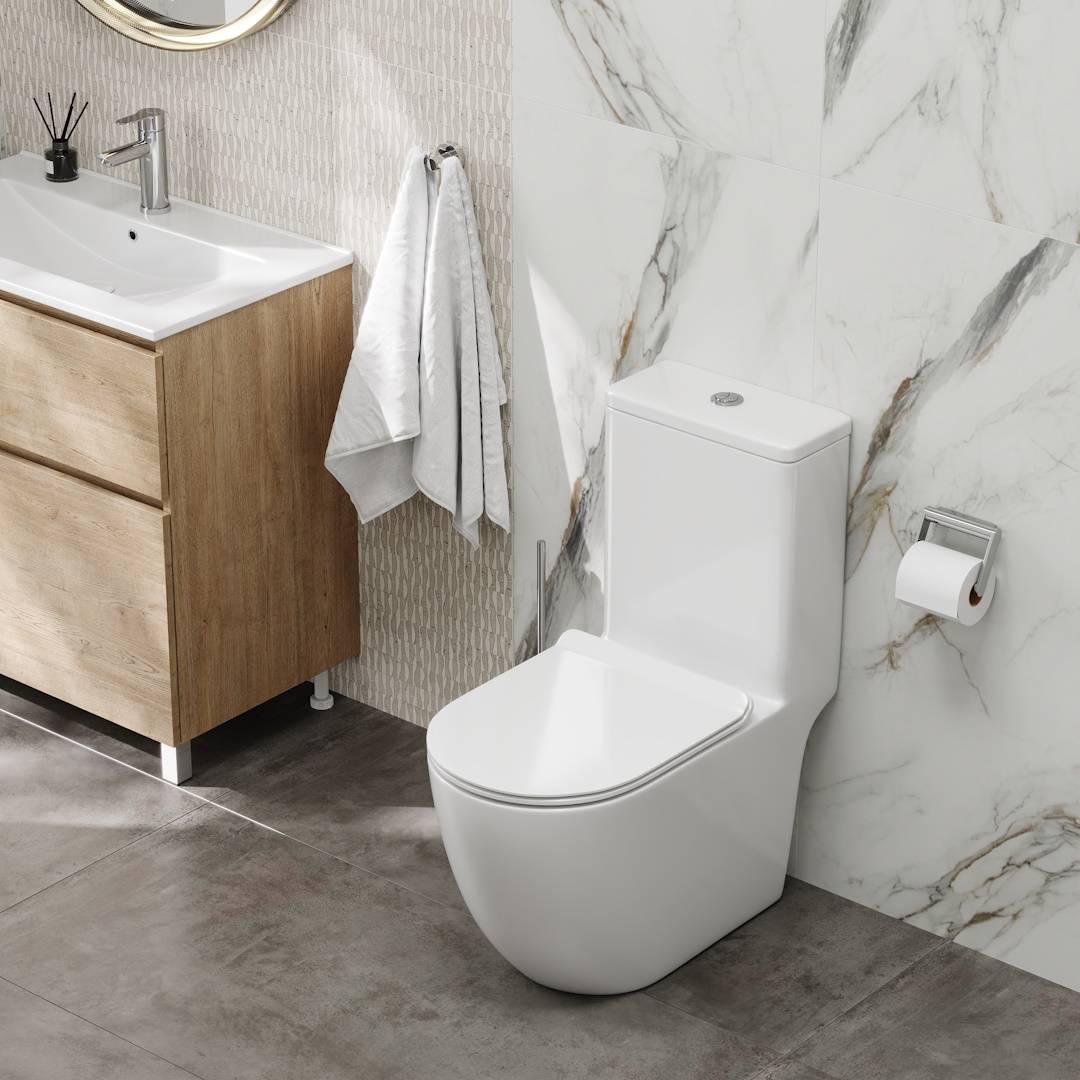 Унитаз-моноблок Watersense Milana Vortex W00746 безободковый, сиденье микролифт фото 6