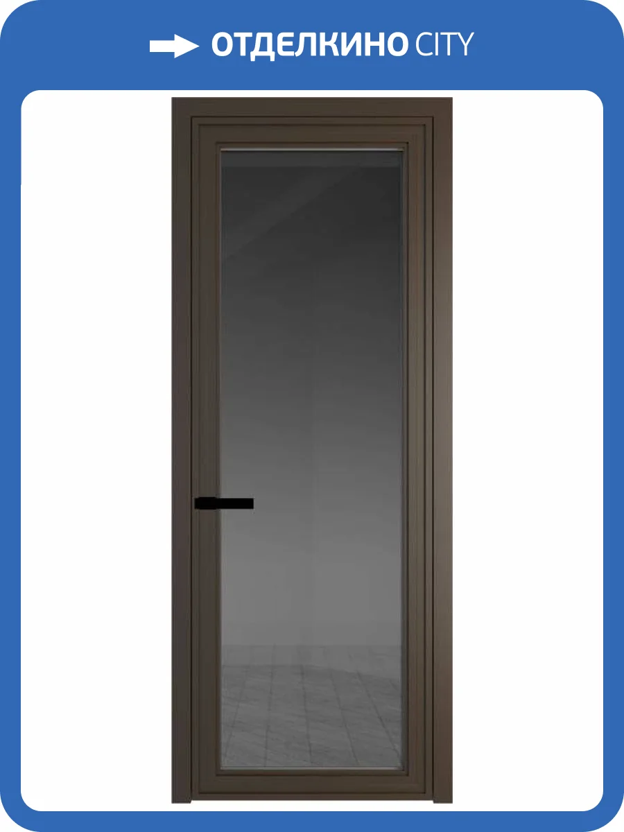 Межкомнатная дверь Profil Doors 1 AGP цвет профиля Деорэ, стекло безопасное 6 мм тонированное 600x2000 фото 2