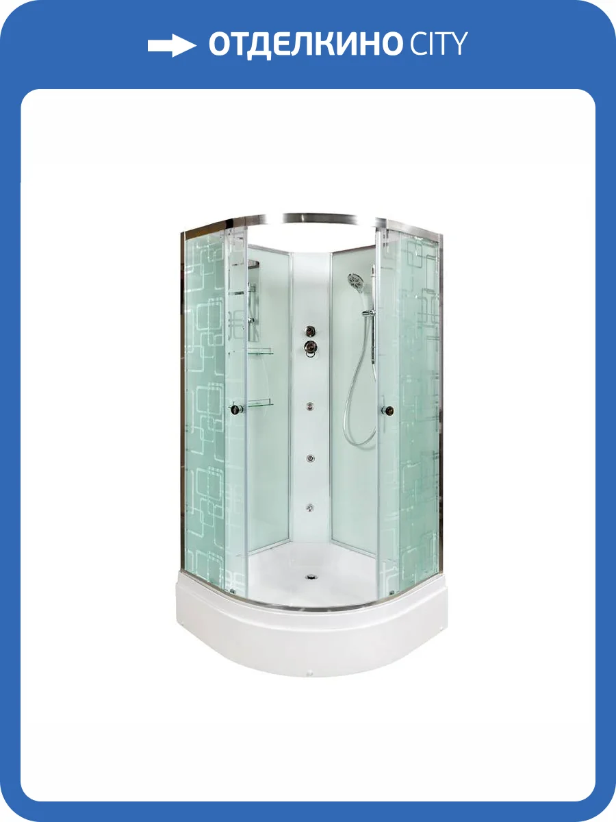 Душевая кабина AvaCan EM3011NGM с гидромассажем, 110x110x210 фото 14